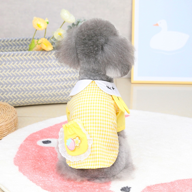 váy đầm sơ mi hình thỏ lông mi cong cho chó mèo