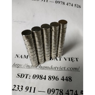 Combo 10 viên nam châm 10*6mm, nam châm trụ tròn phi 10mm các loại