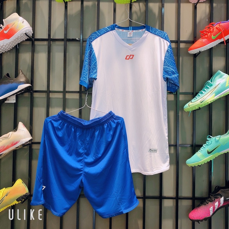 ( VẢI MÈ CỰC MÁT) Đồ Cp Sport ÁO TRẮNG QUẦN XANH Giá Rẻ | Chuyên Đồ Đá Bóng