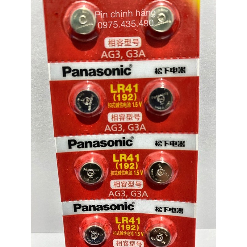 Pin LR41 / 192 / AG3 Panasonic Alkaline Vỉ 10 Viên