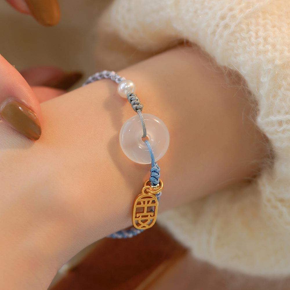 Vòng Tay Chuỗi Hạt May Mắn Phong Cách Vintage Dành Cho Nữ