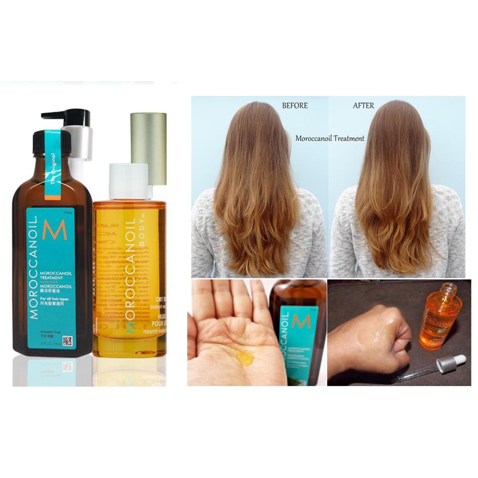 Set dầu dưỡng tóc và dầu dưỡng body Moroccanoil