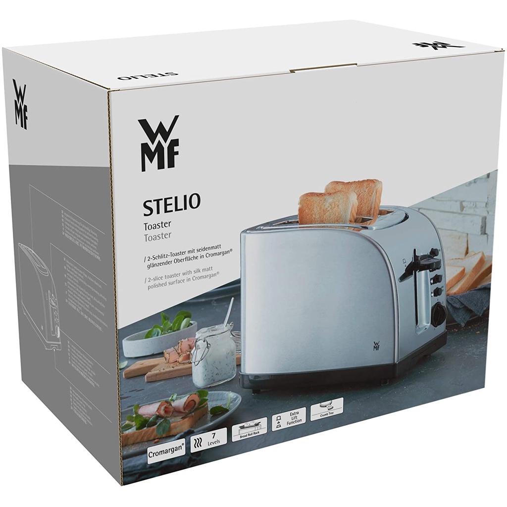 Máy nướng bánh mì WMF Stelio 2 ổ bánh, 7 cấp độ nướng