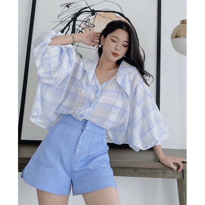 ÁO SƠMI TAY BỒNG LILY SHIRT DÁNG BABYDOLL FORM RỘNG OVERSIZE thiết kế tay phồng tiểu thư style ullzang hàn quốc