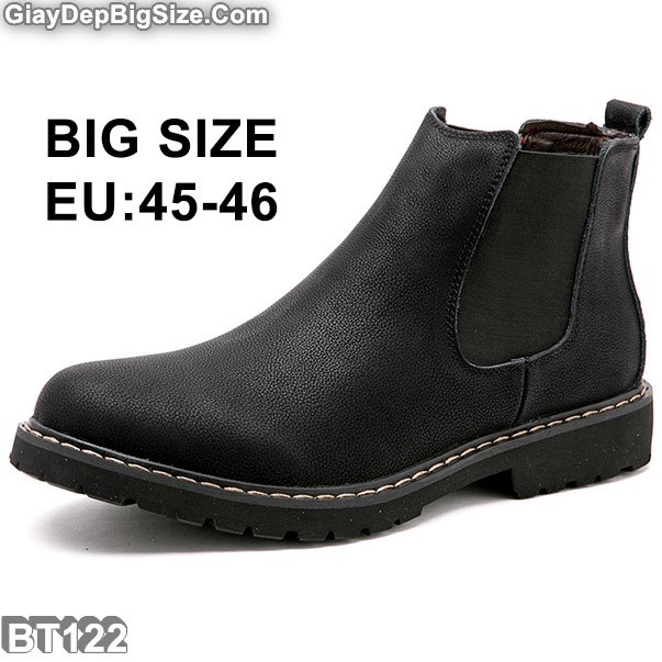 Giày Boot (bốt) Chelsea, giày cổ cao big size cỡ lớn EU:45-46 cho nam chân thon cân đối