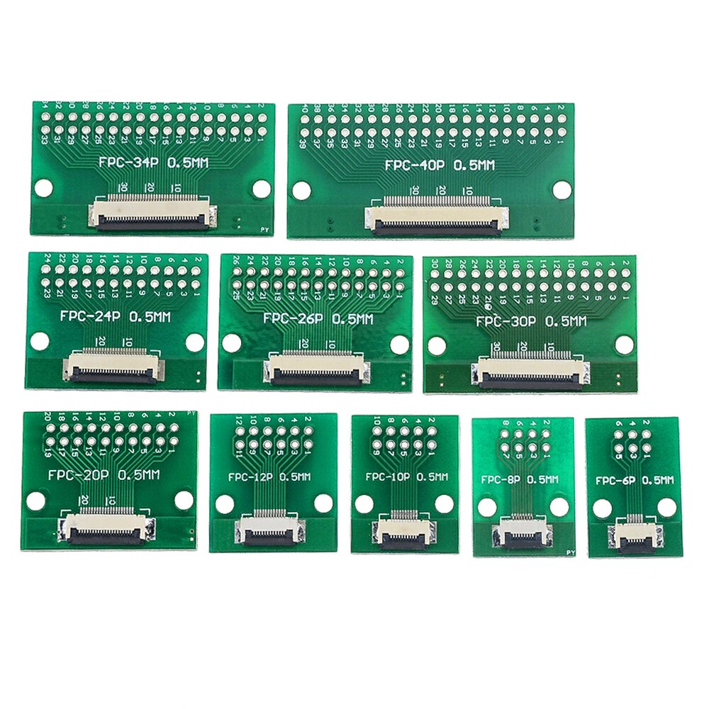 1 Tấm truyền cáp phẳng được chèn trực tiếp FPC/FFC DIY có khoảng cách 0.5mm với đầu nối 6P - 60P