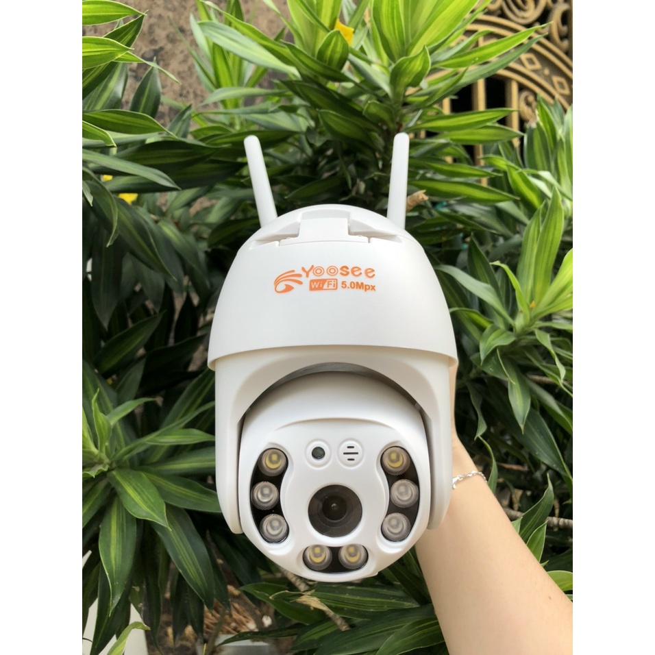 Camera yoosee PTZ ngoài trời 5.0MPX 8 đèn ban đêm có màu