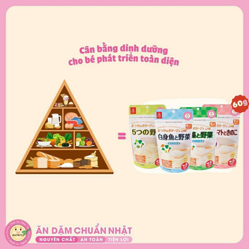 Cháo ăn dặm Matsuya gói 60g hạn sử dụng tháng 03/2022
