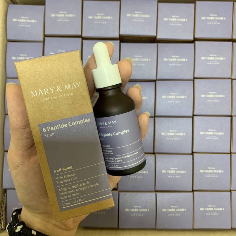 Tinh chất chống lão hóa phục hồi căng bóng Mary & May 6 Peptide Complex Serum 30ml