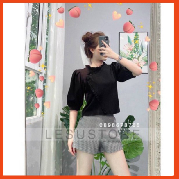 yannan áo sơ mi viền bèo hót 2021 freeship 50k loại 1