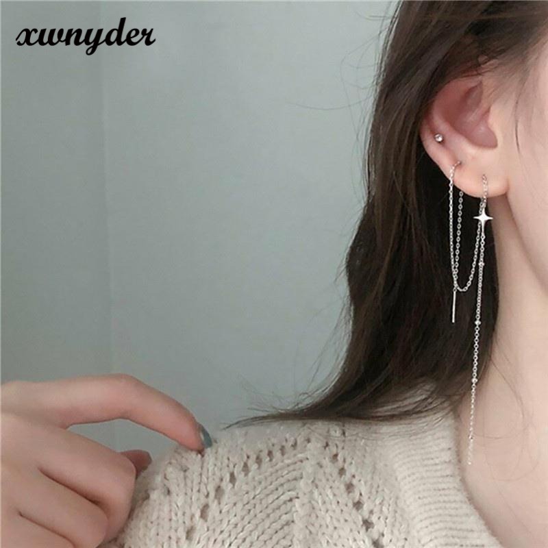 Bông Tai Ngôi Sao Dáng Dài Phong Cách Cổ Điển Đơn Giản Sáng Tạo Kiểu Nhật Bản Và Hàn Quốc