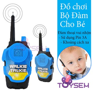 Combo 2 máy bộ đàm đồ chơi Toysem cho trẻ em từ 3 tuổi dùng pin AA  có thể đàm thoại nói chuyện - Quà tặng sinh nhật bé