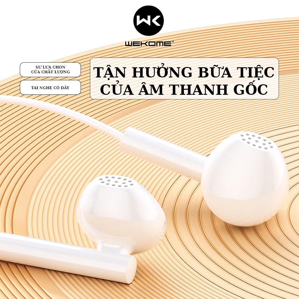 Tai nghe có dây Wekome YA-01 kiểu dáng earbud tích hợp đàm thoại, micro, âm thanh