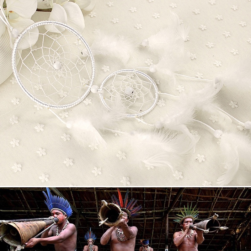 Bùa Đuổi Bắt Giấc Mơ Dream Catcher Có Đèn Led Treo Tường Trang Trí