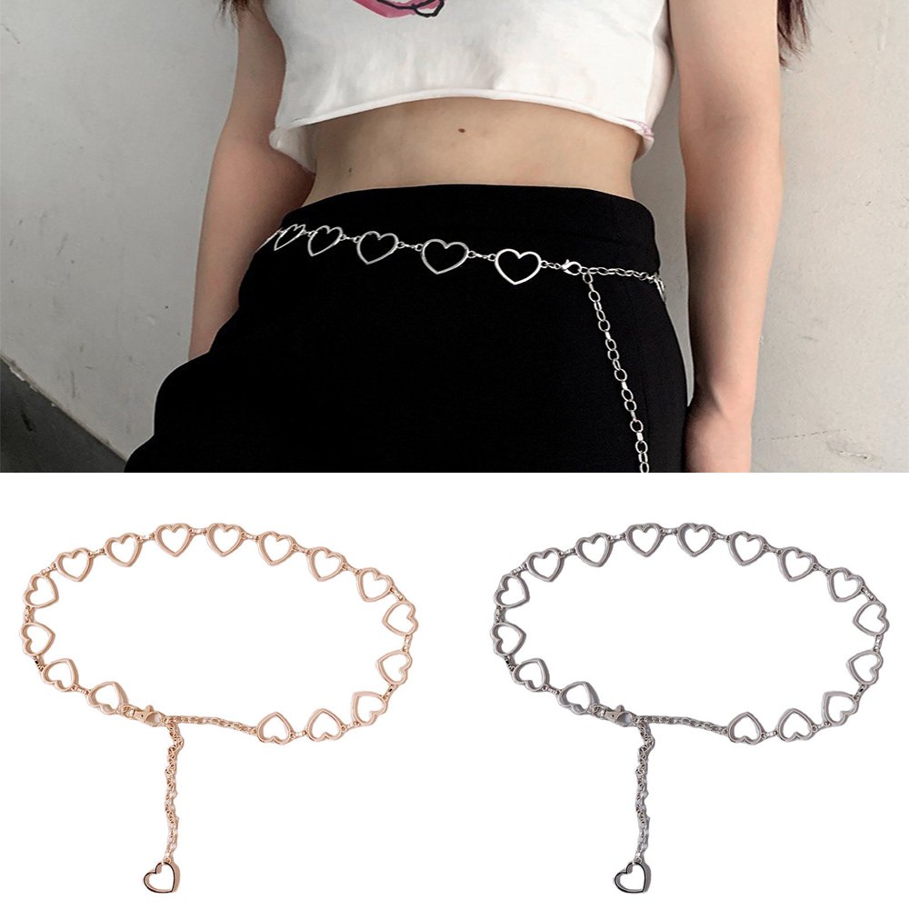 Thắt lưng dạng chuỗi hình trái tim thời trang thanh lịch cho nữ