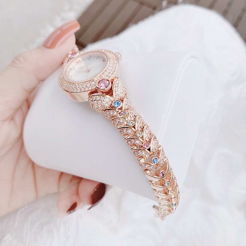 Đồng hồ Melissa nữ F8241 chính hãng tặng kèm dây chuyền size 28mm