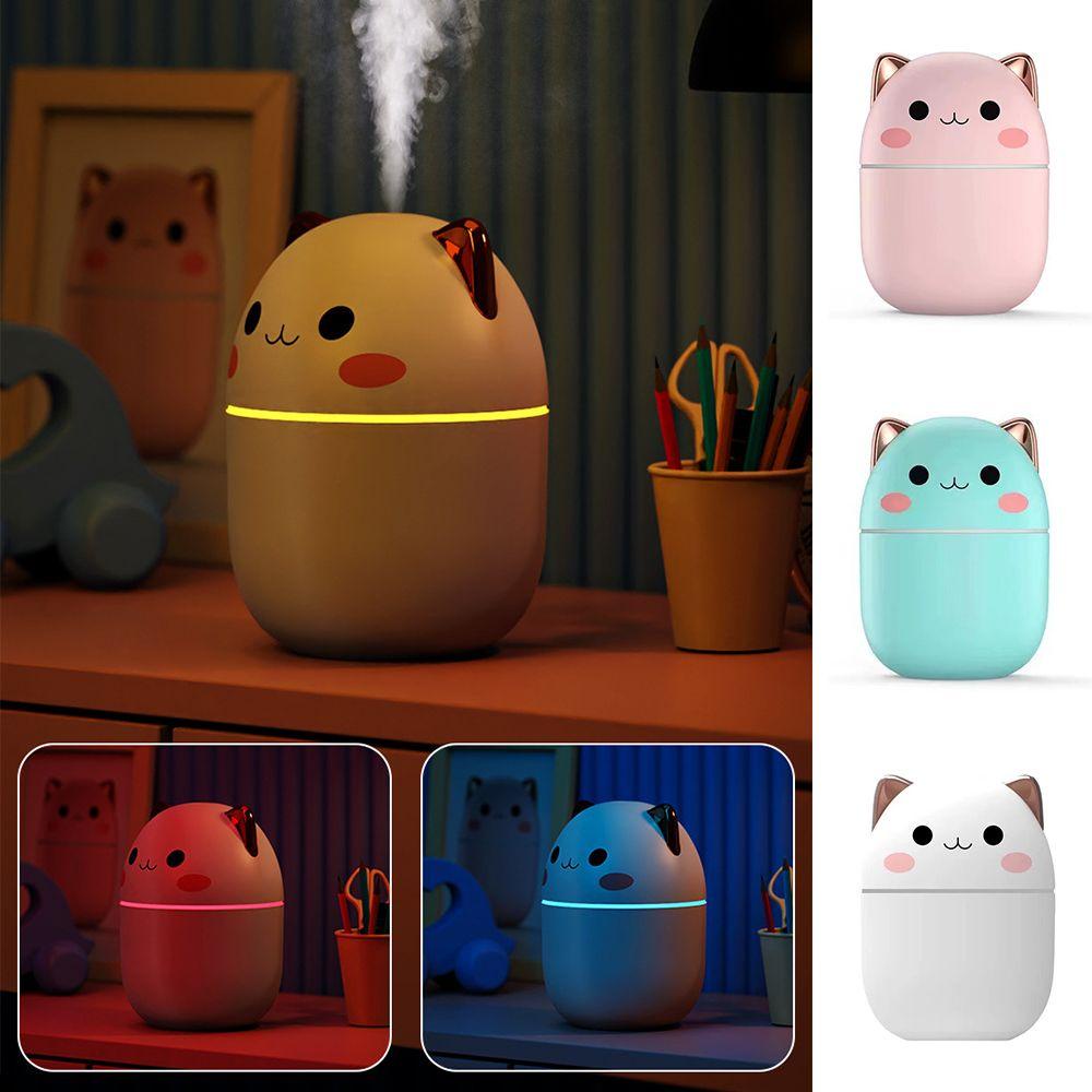 Máy Tạo Độ Ẩm Không Khí 200ml Tích Hợp Đèn Ngủ Nhiều Màu Sắc Kèm Cáp USB Tiện Dụng