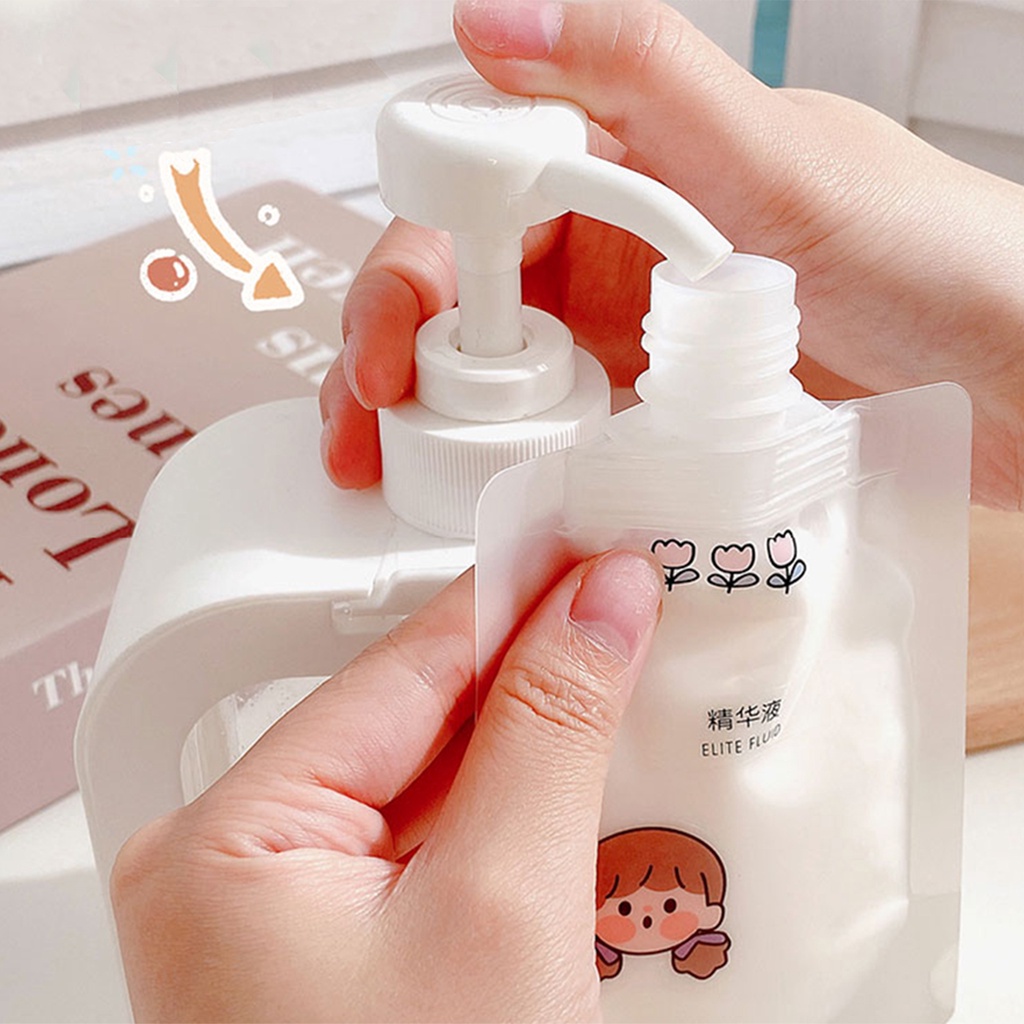 Túi trong mờ đựng lotion dầu gội Túi Bóp Mini Trong Suốt Đựng Mỹ Phẩm Du Lịch 30/50/100Ml