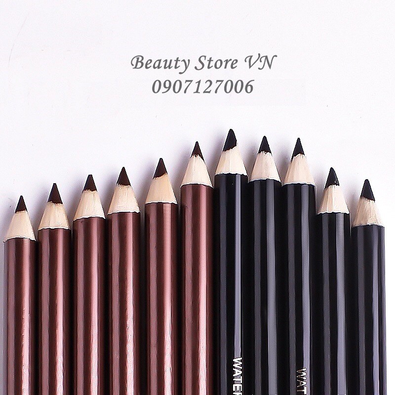 Chì Kẻ Mắt Chống Nước Kèm Đồ Chuốt Waterproof Eyeliner Pencil | BigBuy360 - bigbuy360.vn
