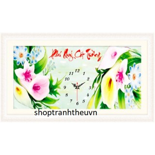 Tranh đính đá đồng hồ phú quý cát tường YN5048