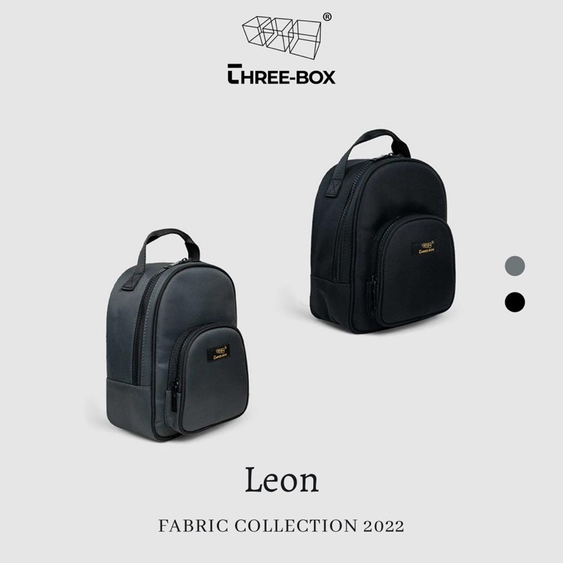 Balo nữ nhỏ Leon Mini Premium Edition 2022 vải Oxford chống trượt nước thương hiệu Three-Box