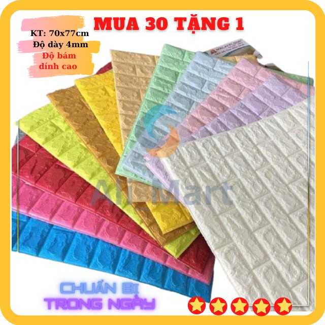 [Có Video Thật ] Xốp Dán Tường Giả Gạch