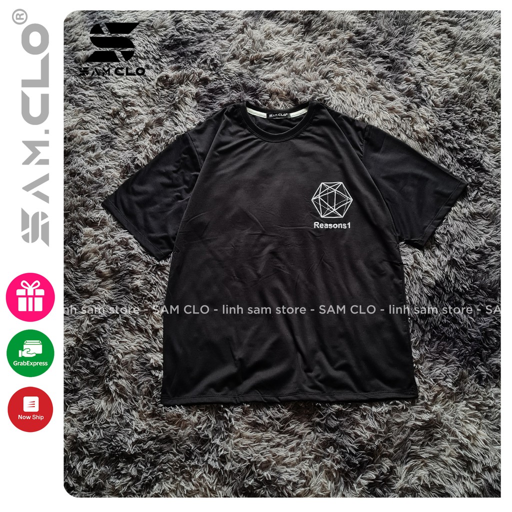 Áo thun tay lỡ SAM CLO freesize nữ phông form rộng Unisex, mặc lớp, nhóm, cặp in hình ĐA GIÁC màu đen chữ nhật | BigBuy360 - bigbuy360.vn