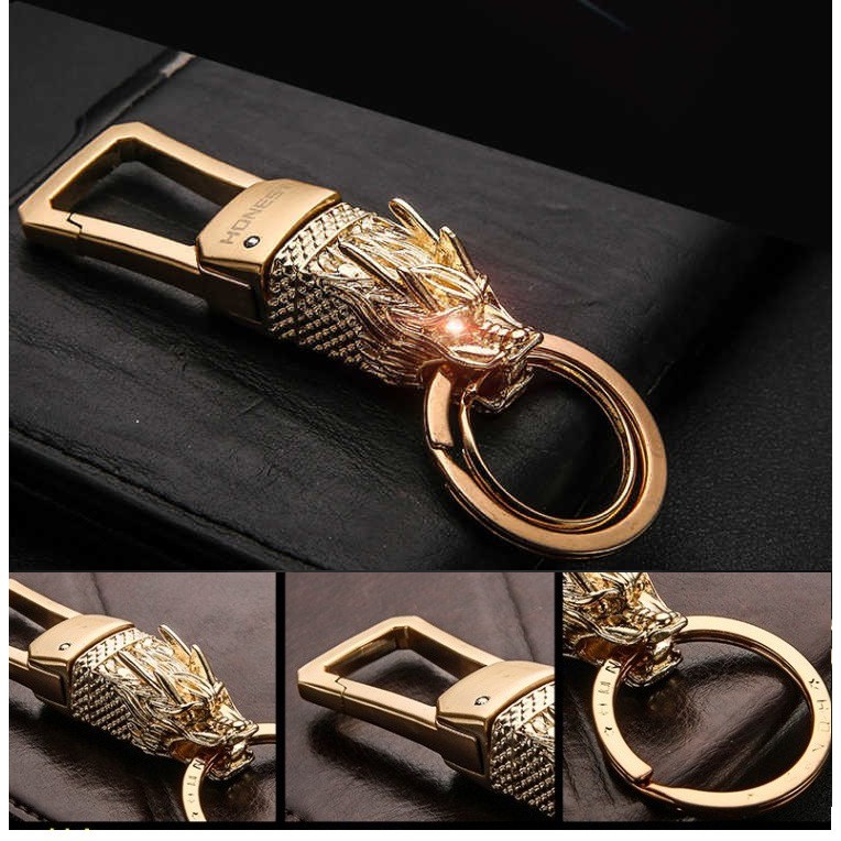 MÓC KHÓA RỒNG SIÊU CAO CẤP MÀU VÀNG