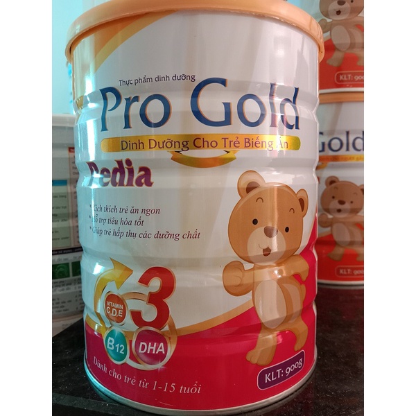 Sữa bột dinh dưỡng Pro Gold Pedia 900g - Sữa cho bé biếng ăn, chậm lớn 1-15 tuổi