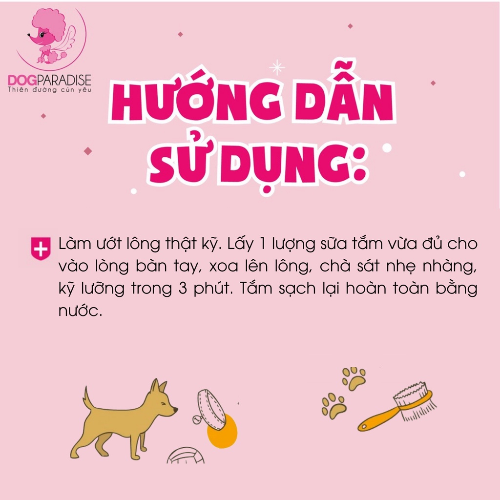 Sữa tắm giữ ẩm và kháng khu.ẩn cho thú cưng Bayopet 275ml - Dog Paradise