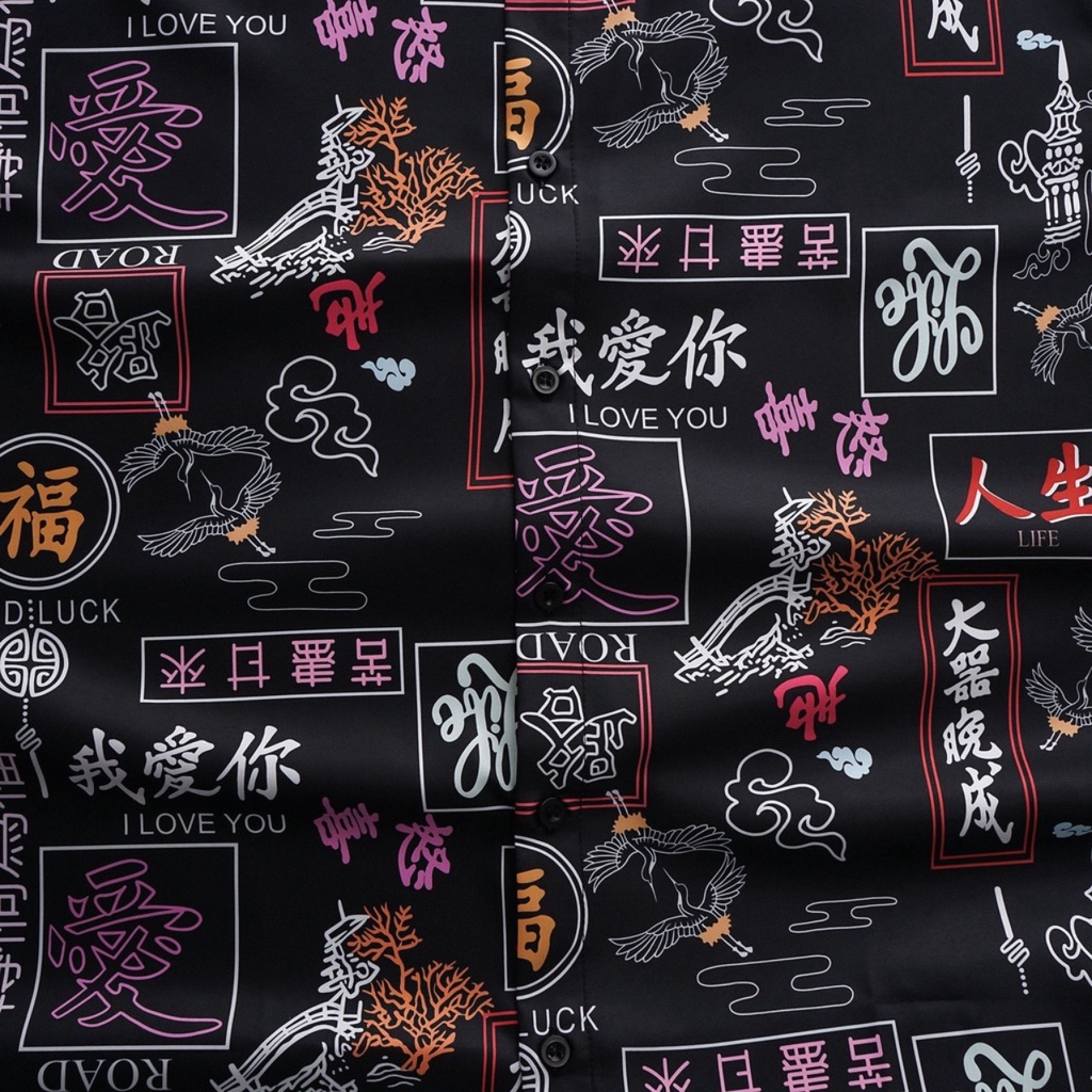 Áo sơ mi tay ngắn nam  họa tiết size lớn, bigsize 80kg đến 130kg