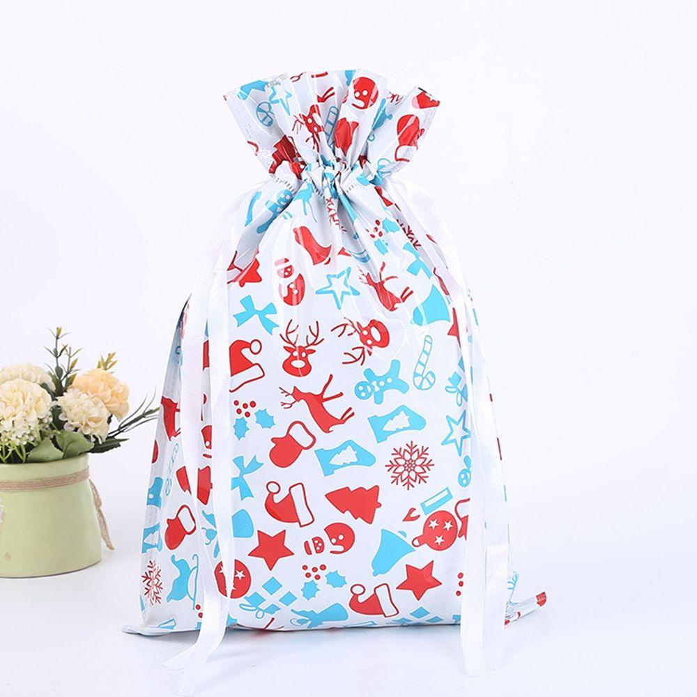 Túi Dây Rút Đựng Bánh Quy Bằng Lá Nhôm In Họa Tiết Giáng Sinh