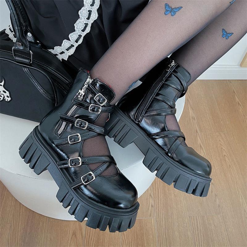 Giày Bốt Martin Đế Dày Thời Trang Mùa Hè 2022 Kiểu Punk Cá Tính Cho Nữ