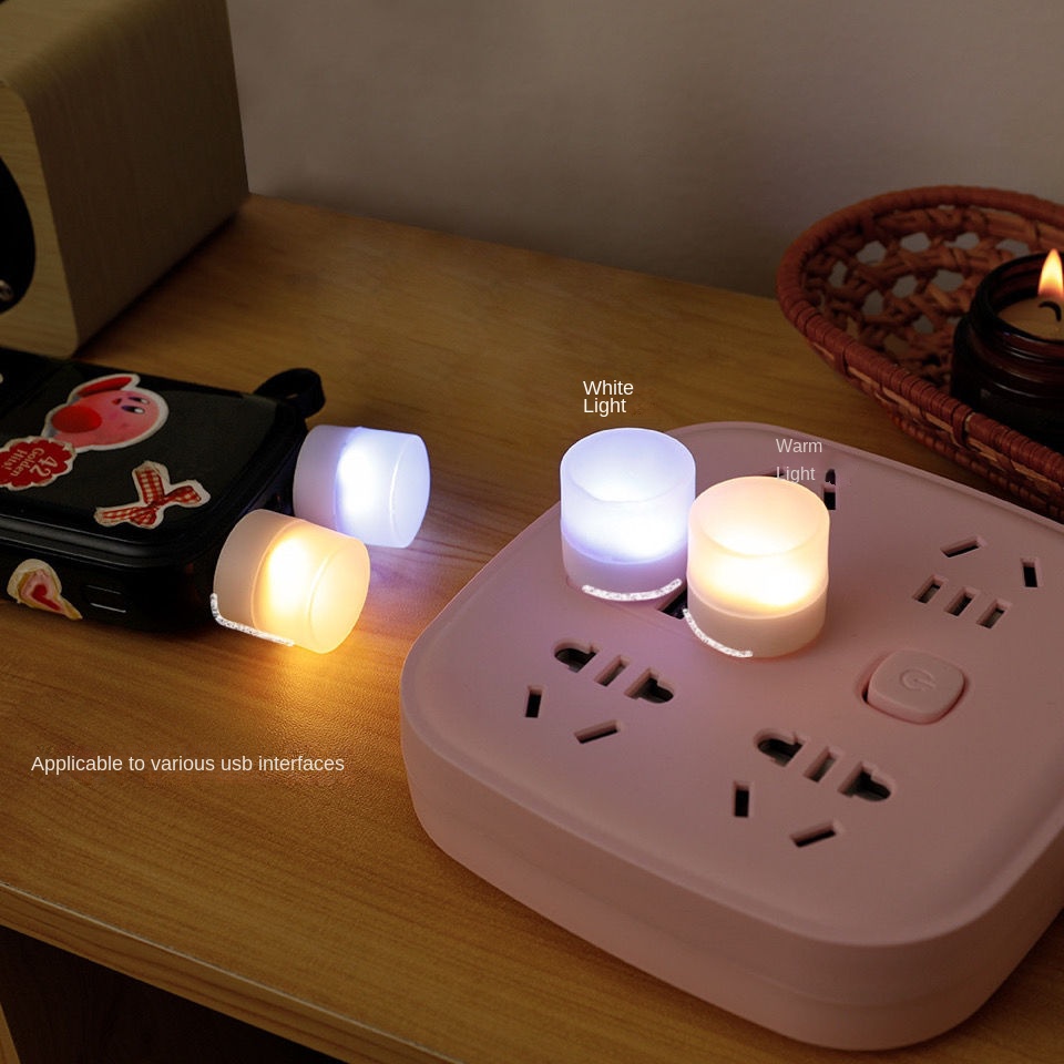 Đèn LED Tròn Để Bàn Bảo Vệ Mắt Sạc Dự Phòng Cổng USB Tiện Dụng