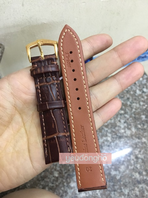 Dây Đồng Hồ Da Kèm Khóa Vàng, Kèm Hộp, Kèm Chốt Và Dụng Cụ Thay Dây