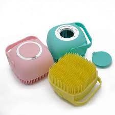 Bàn chải tắm Silicon tạo bọt cho chó mèo, Bàn chải tắm massage cho chó mèo