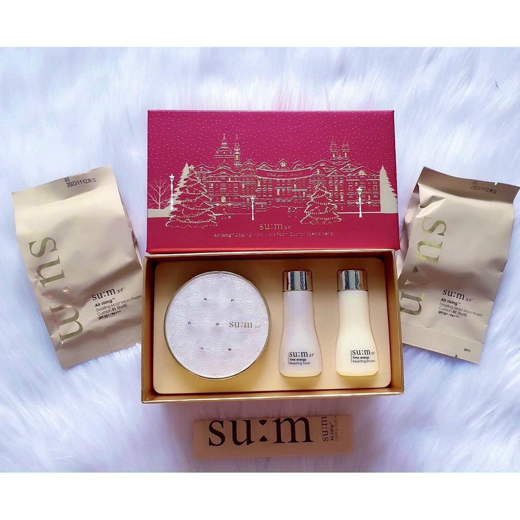 Set phấn nước CUSHION SUM:37 DAZZLING MOIST MICRO FOAM