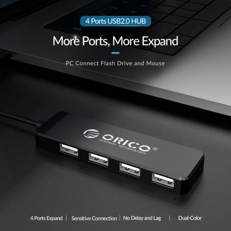 Hub USB ORICO 4 Cổng FL01 - Bộ Chia USB ORICO 4 Port - Hàng chính hãng bảo hành 12 tháng