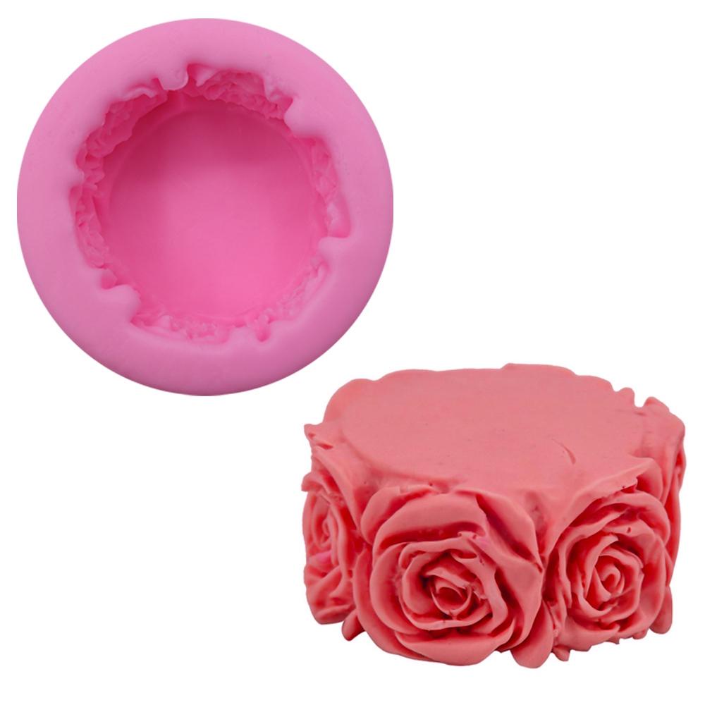 Khuôn Silicone Tạo Hình Hoa Hồng Trang Trí Bánh DIY