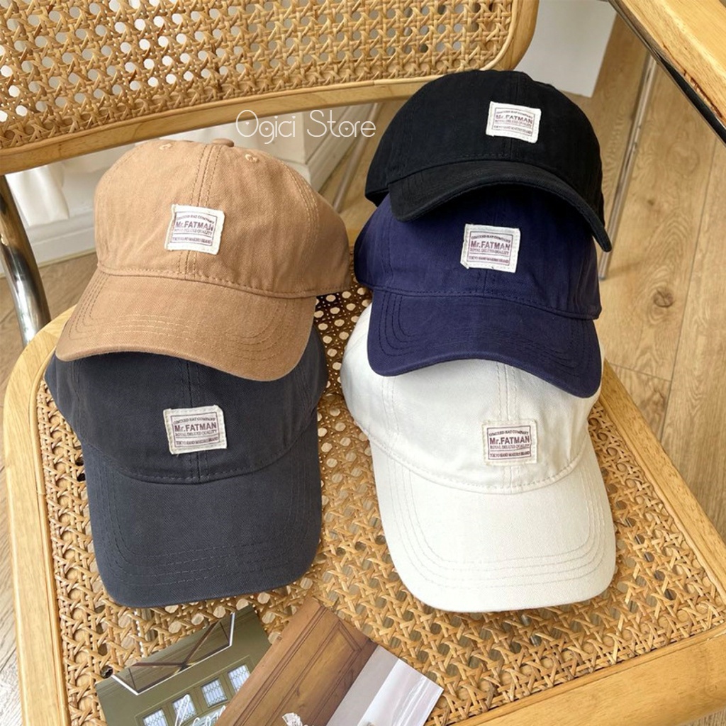 Mũ lưỡi trai nam nữ thời trang, Nón lưỡi trai vải kaki họa tiết logo chữ tiếng anh phong cách hàn quốc, Cá tính, Unisex