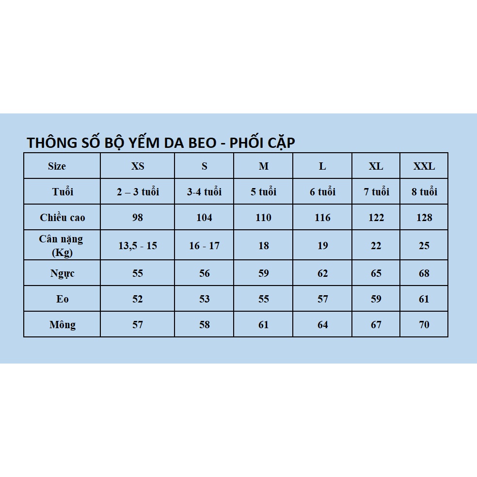 Bộ yếm da beo cho bé chất lụa xinh mịn thoáng mát