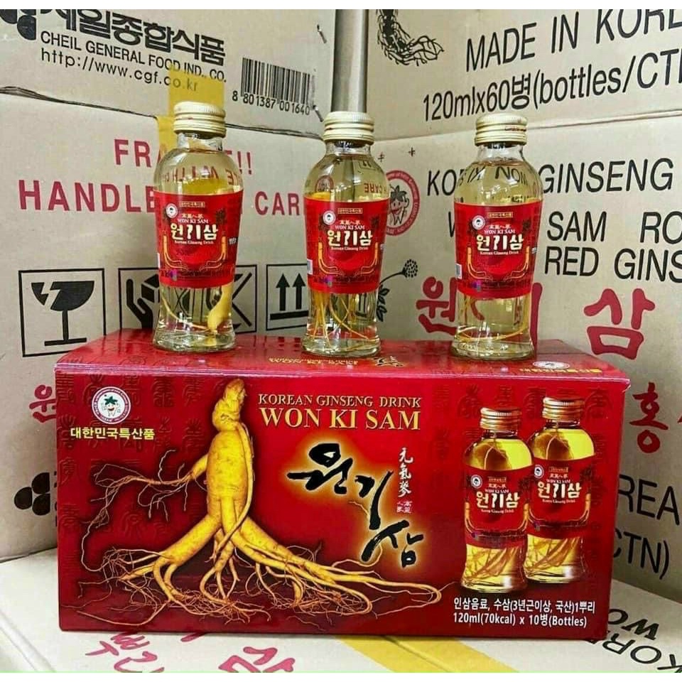 Nước hồng sâm có củ Wonkisam và kgs Hàn Quốc
