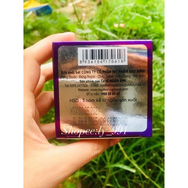 Kem Bảo Xinh dưỡng trắng da 3in1 màu tím hộp 10gram