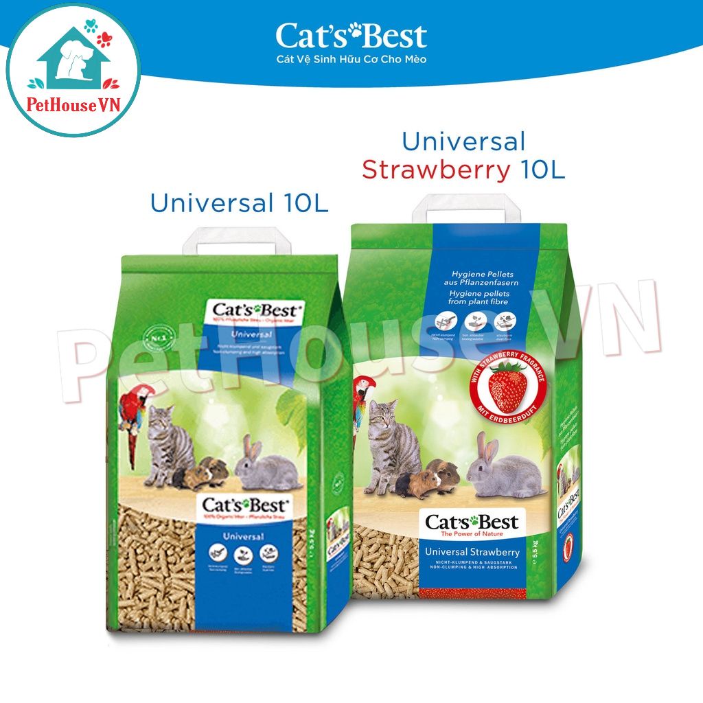 Cát Gỗ Vệ Sinh Cho Mèo Và Thú Cưng - CAT'S BEST UNIVERSAL 5.5KG  Nhập Khẩu Đức