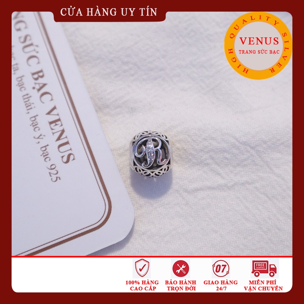 [Charm bạc 925 cao cấp] Charm chữ cái dạng Vintage- Mã sản phẩm VENUSCVI