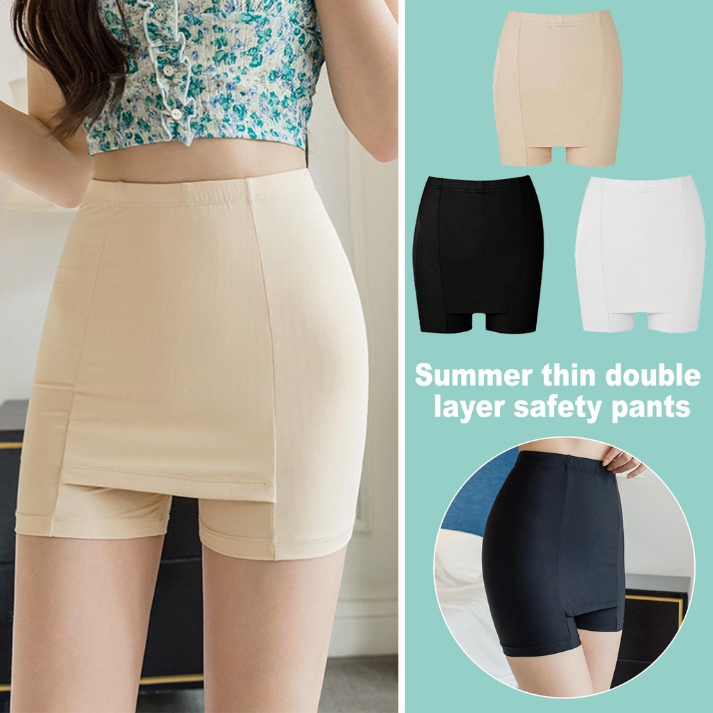 Quần lót legging FINETOO dáng ngắn đáy trơn mịn đáy quần ngắn vừa vặn phía trước dành cho nữ