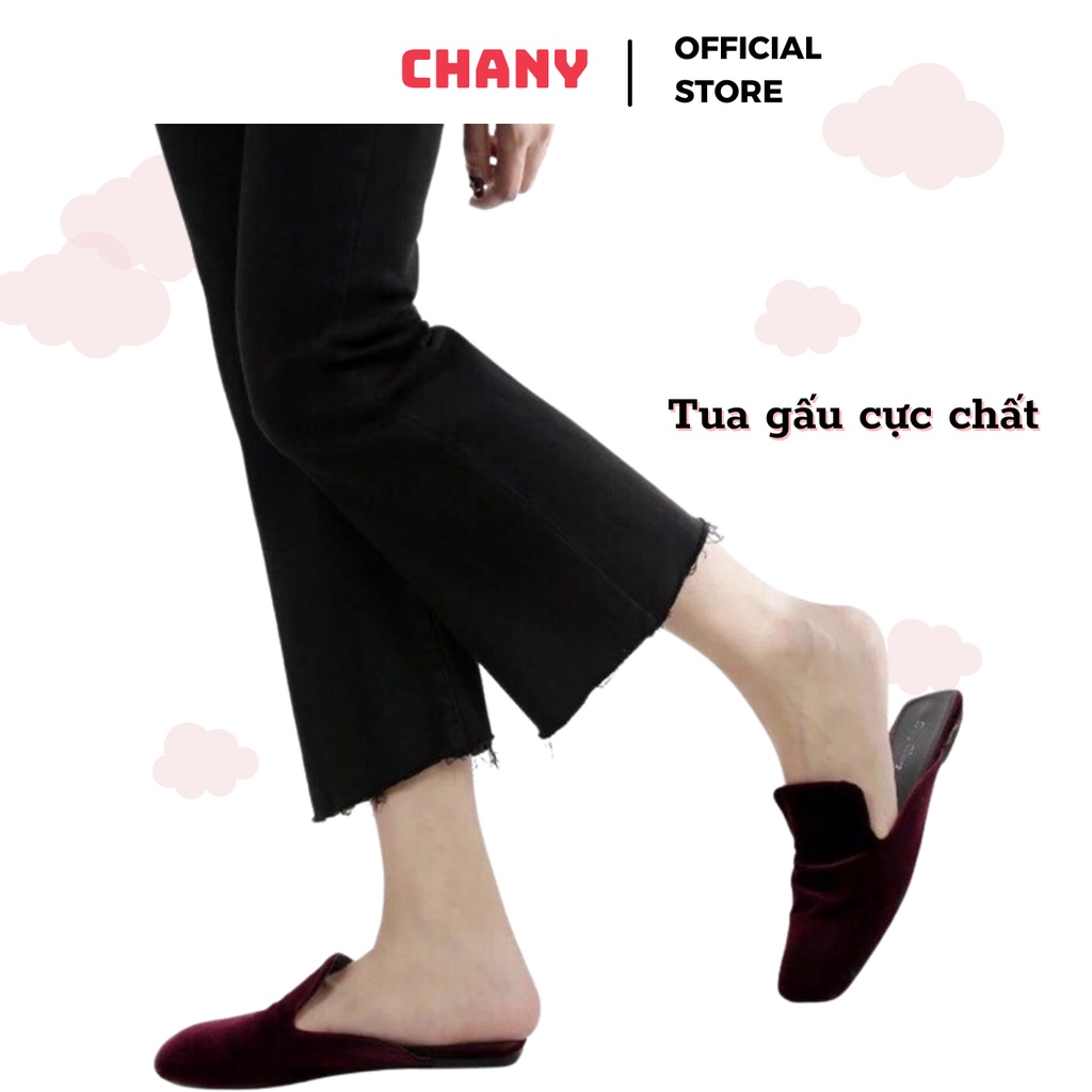 Quần ống loe Chany nữ lưng cạp cao co giãn form đẹp vải kaki dày dặn dáng lửng Bigsize Q01