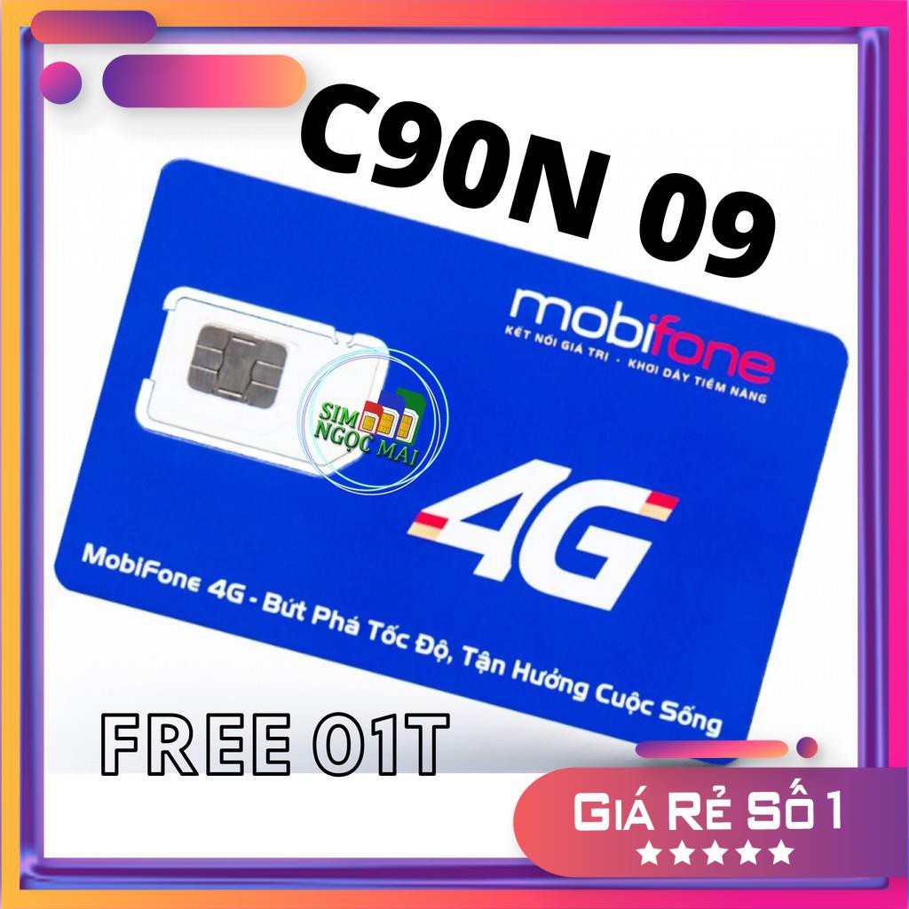 Sim 4G Mobifone C90N MIỄN PHÍ 3 THÁNG - 120GB DATA TỐC ĐỘ CAO - 4GB/NGÀY - MIỄN PHÍ GỌI