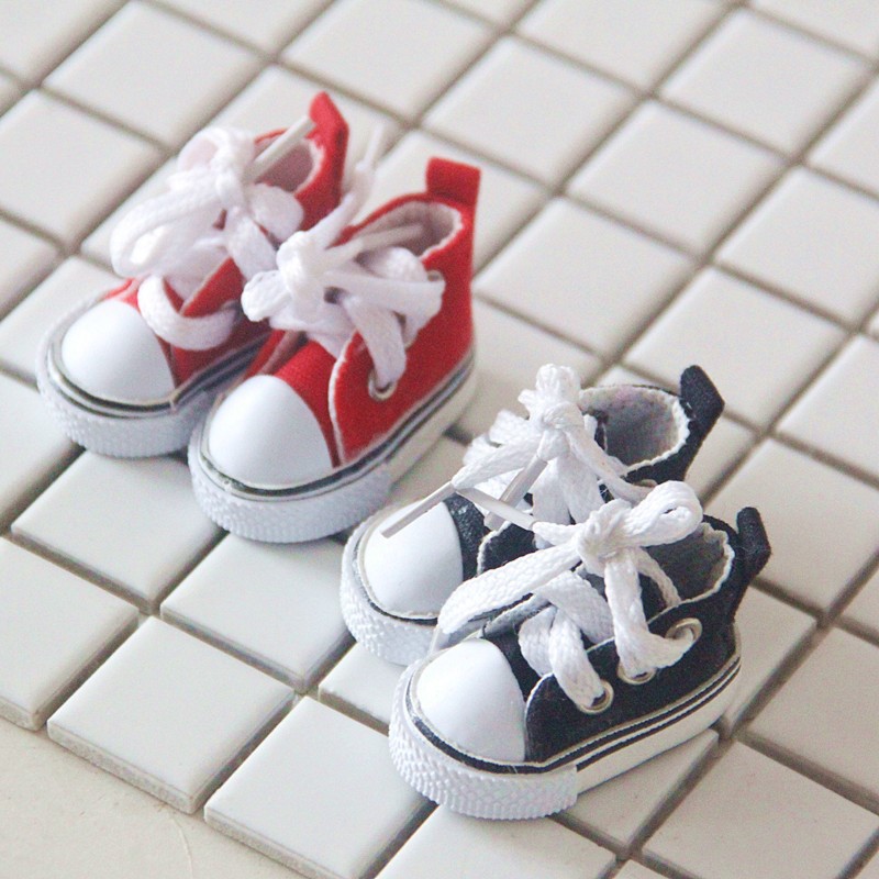 Giày cao cổ buộc dây cho búp bê 15cm 20cm