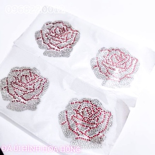 Hình ủi đá hoa hồng size khoảng 8cm đến 15 cm